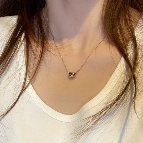 💙Golden/Silver Lucky Bean Necklaces - Picture 2 of 15